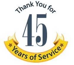 thank you for 45 years of service